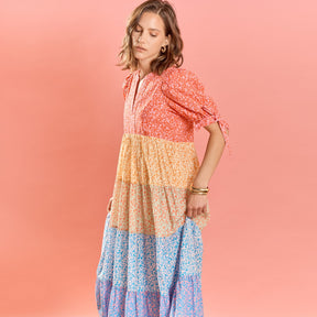 ENGLISH FACTORY - Tiered Bloom Midi Dress - DRESSES available at Objectrare