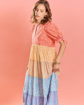 ENGLISH FACTORY - Tiered Bloom Midi Dress - DRESSES available at Objectrare