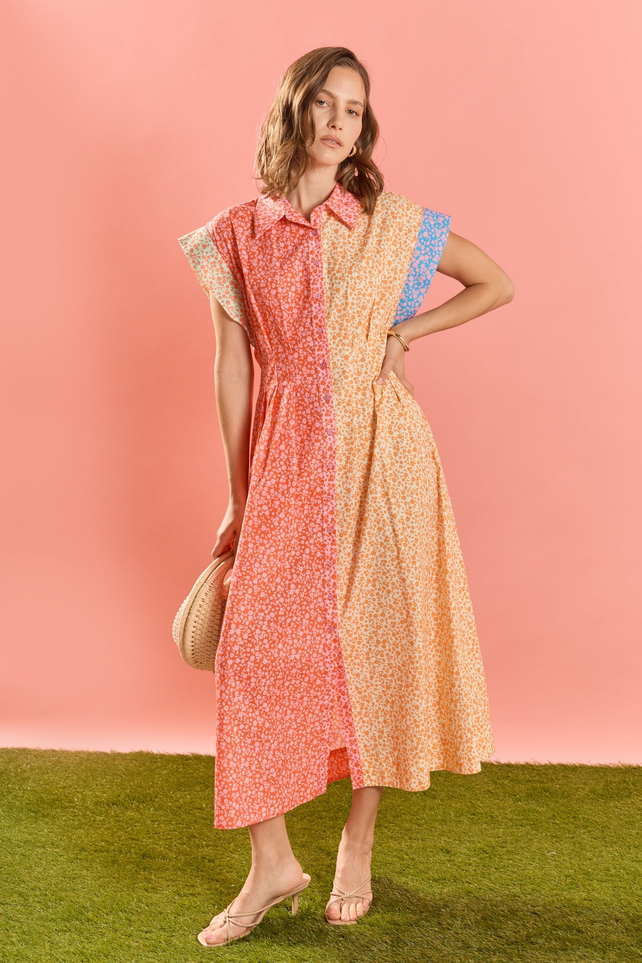ENGLISH FACTORY - Bloom Block Midi Dress - DRESSES available at Objectrare
