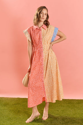 ENGLISH FACTORY - Bloom Block Midi Dress - DRESSES available at Objectrare