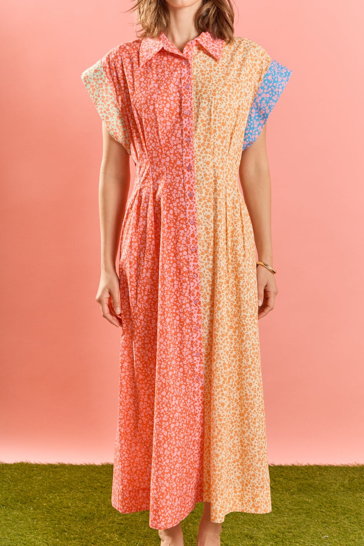 ENGLISH FACTORY - Bloom Block Midi Dress - DRESSES available at Objectrare