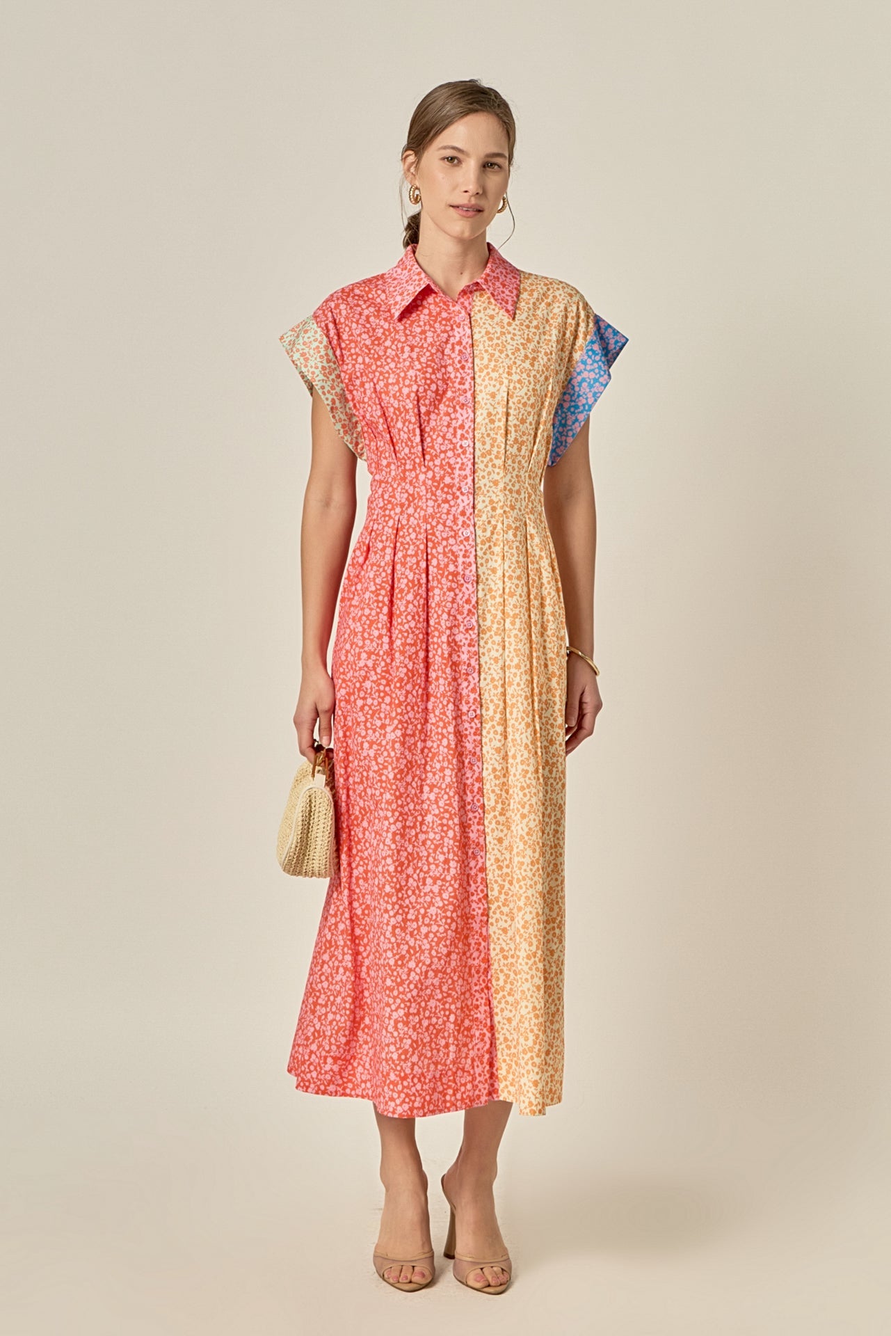 ENGLISH FACTORY - Bloom Block Midi Dress - DRESSES available at Objectrare