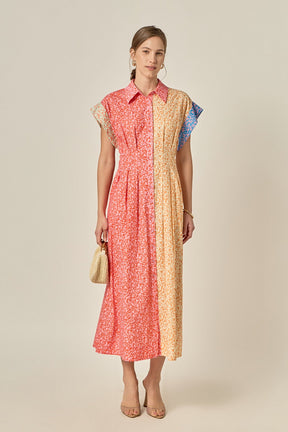 ENGLISH FACTORY - Bloom Block Midi Dress - DRESSES available at Objectrare