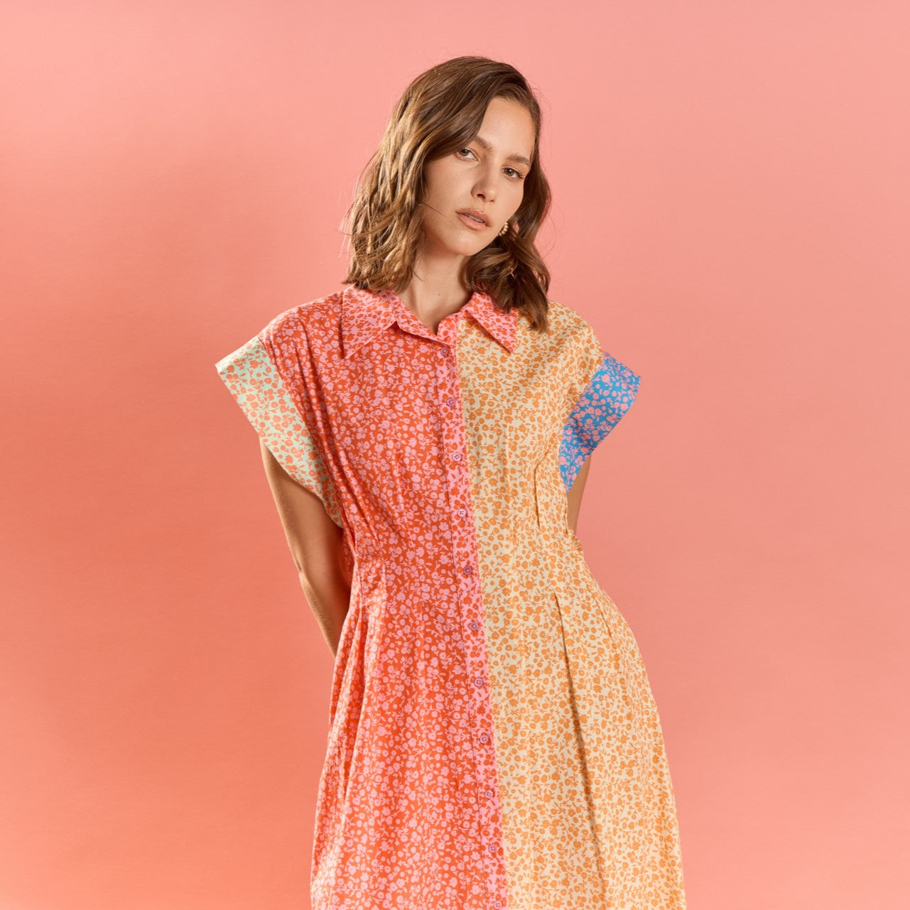 ENGLISH FACTORY - Bloom Block Midi Dress - DRESSES available at Objectrare