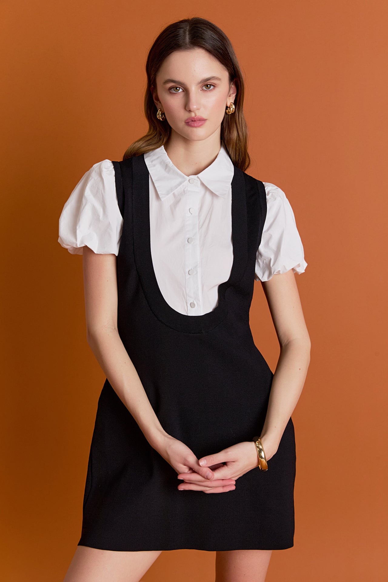 ENGLISH FACTORY - Mixed Media Mini Dress - DRESSES available at Objectrare