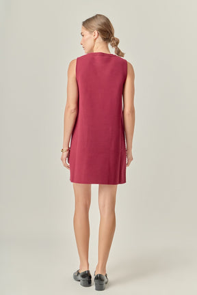 ENGLISH FACTORY - Stitch Detail Knit Mini Dress - DRESSES available at Objectrare