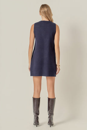 ENGLISH FACTORY - Stitch Detail Knit Mini Dress - DRESSES available at Objectrare