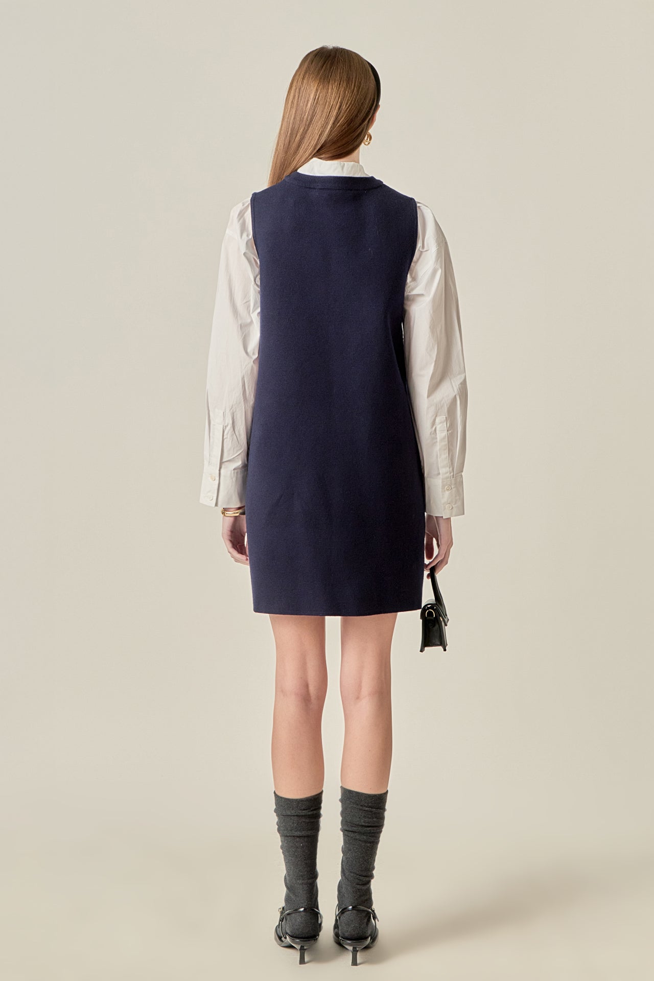 ENGLISH FACTORY - Stitch Detail Knit Mini Dress - DRESSES available at Objectrare