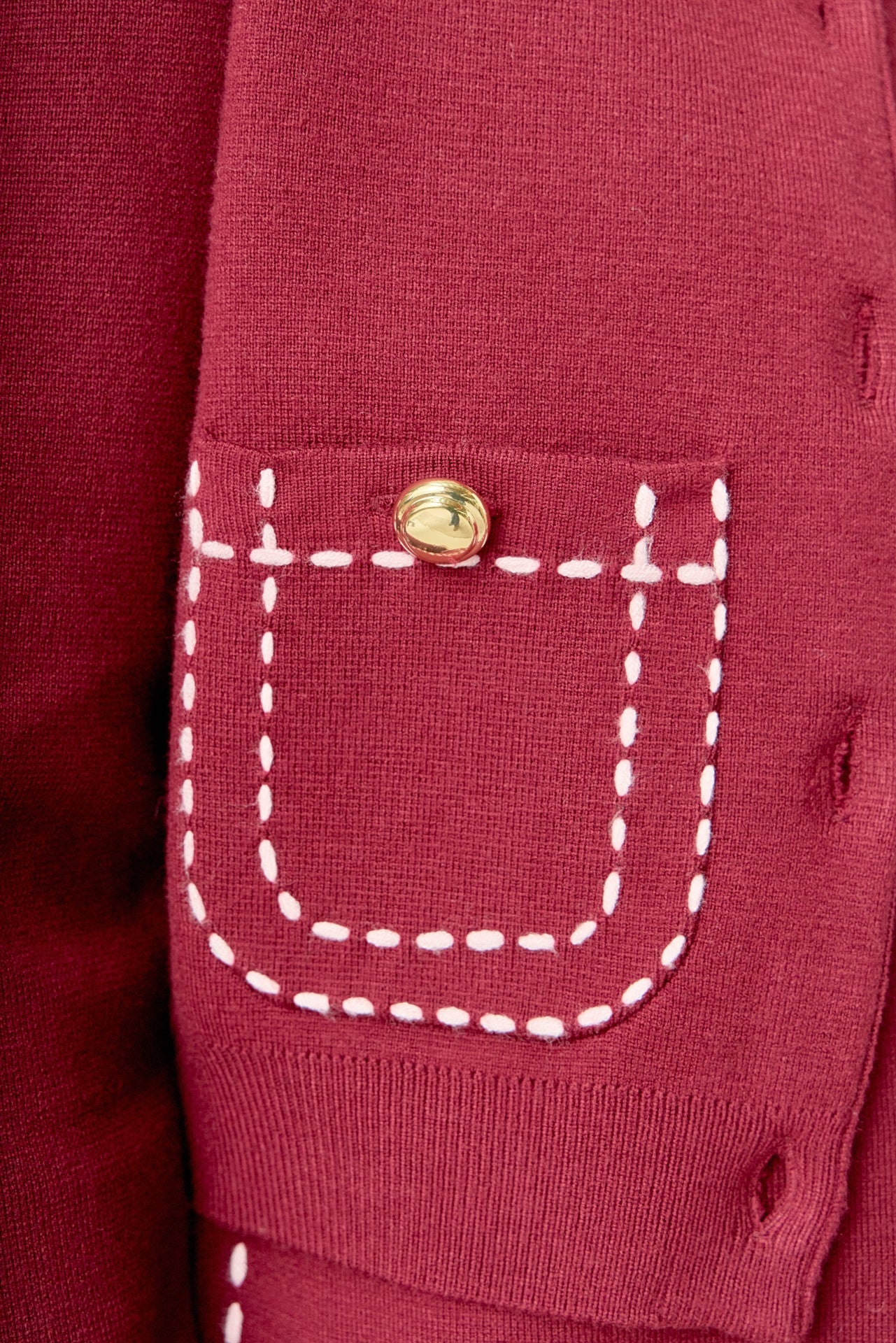 ENGLISH FACTORY - Stitch Detail Puff Sleeve Cardigan - SWEATERS & KNITS available at Objectrare
