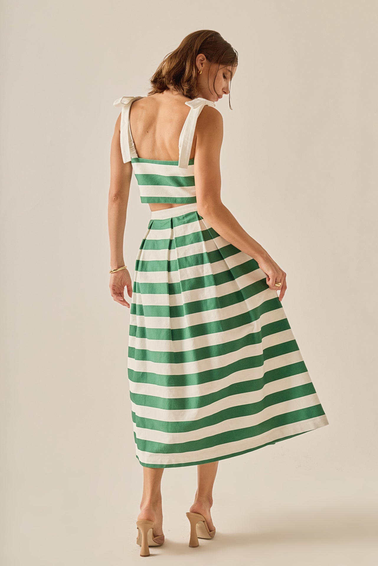 ENGLISH FACTORY - Bold Stripe Bow Strap Top - TOPS available at Objectrare