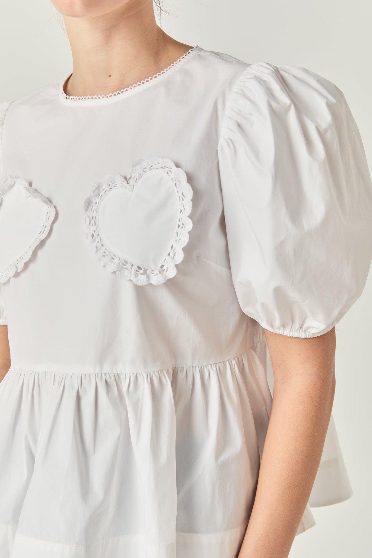 Linda Heart Peplum Top