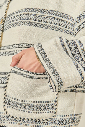 ENGLISH FACTORY - Sienna Striped Tweed Cardigan - SWEATERS & KNITS available at Objectrare