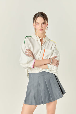 ENGLISH FACTORY - English Factory - Anne Colorblock Shirt - SHIRTS & BLOUSES available at Objectrare