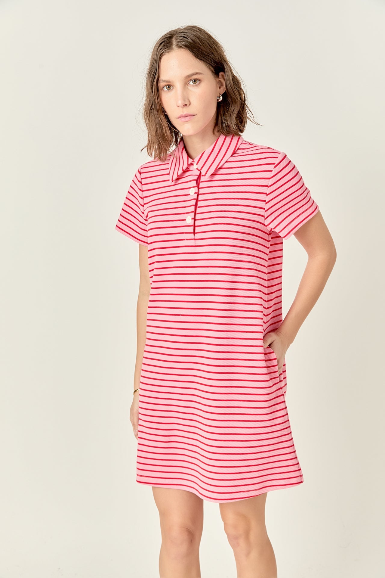 ENGLISH FACTORY - English Factory - Lauren Stretch Striped Mini Dress - DRESSES available at Objectrare