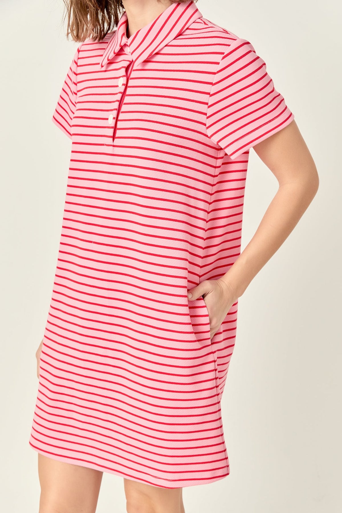 ENGLISH FACTORY - Lauren Stretch Striped Mini Dress - DRESSES available at Objectrare