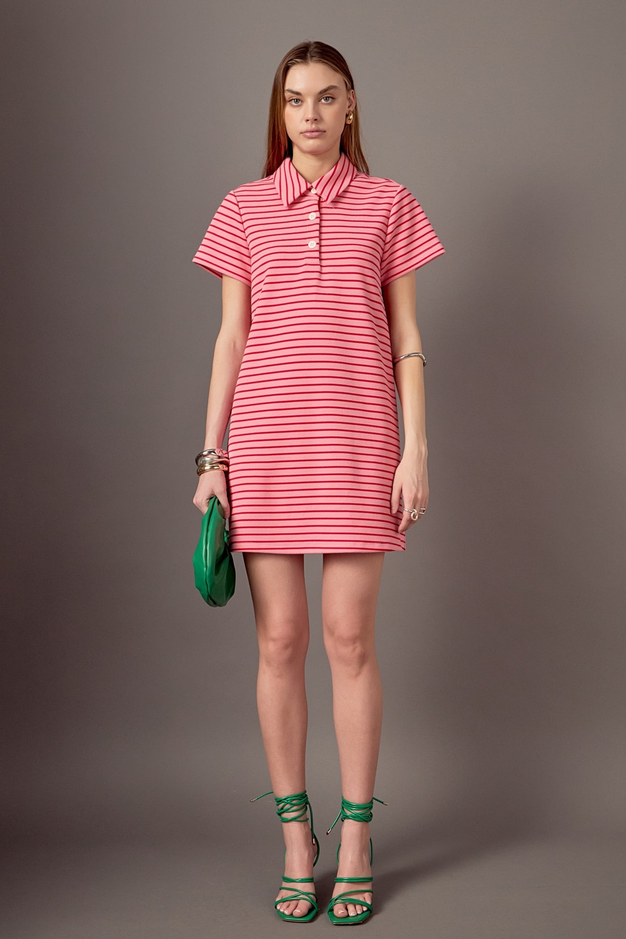 ENGLISH FACTORY - Lauren Stretch Striped Mini Dress - DRESSES available at Objectrare