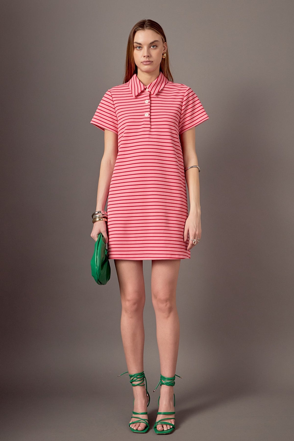 ENGLISH FACTORY - Lauren Stretch Striped Mini Dress - DRESSES available at Objectrare