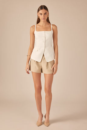 Linen Sleeveless Vest