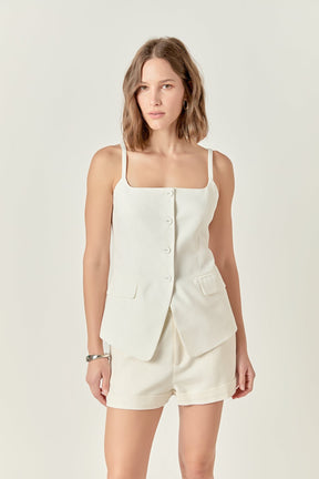 Linen Sleeveless Vest