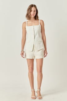 Linen Sleeveless Vest