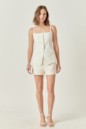 Linen Sleeveless Vest