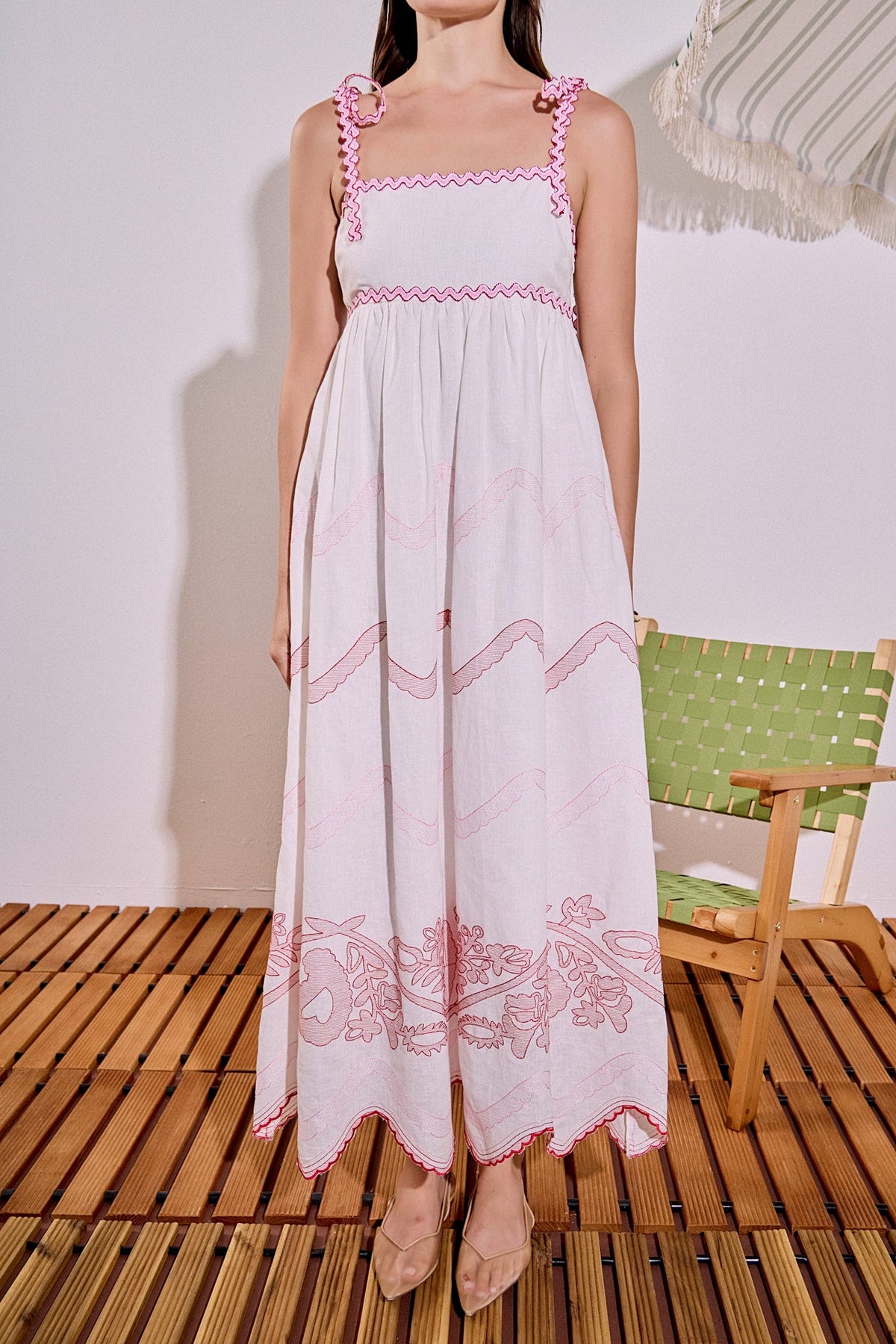 The Elodie Embroidered Maxi Dress