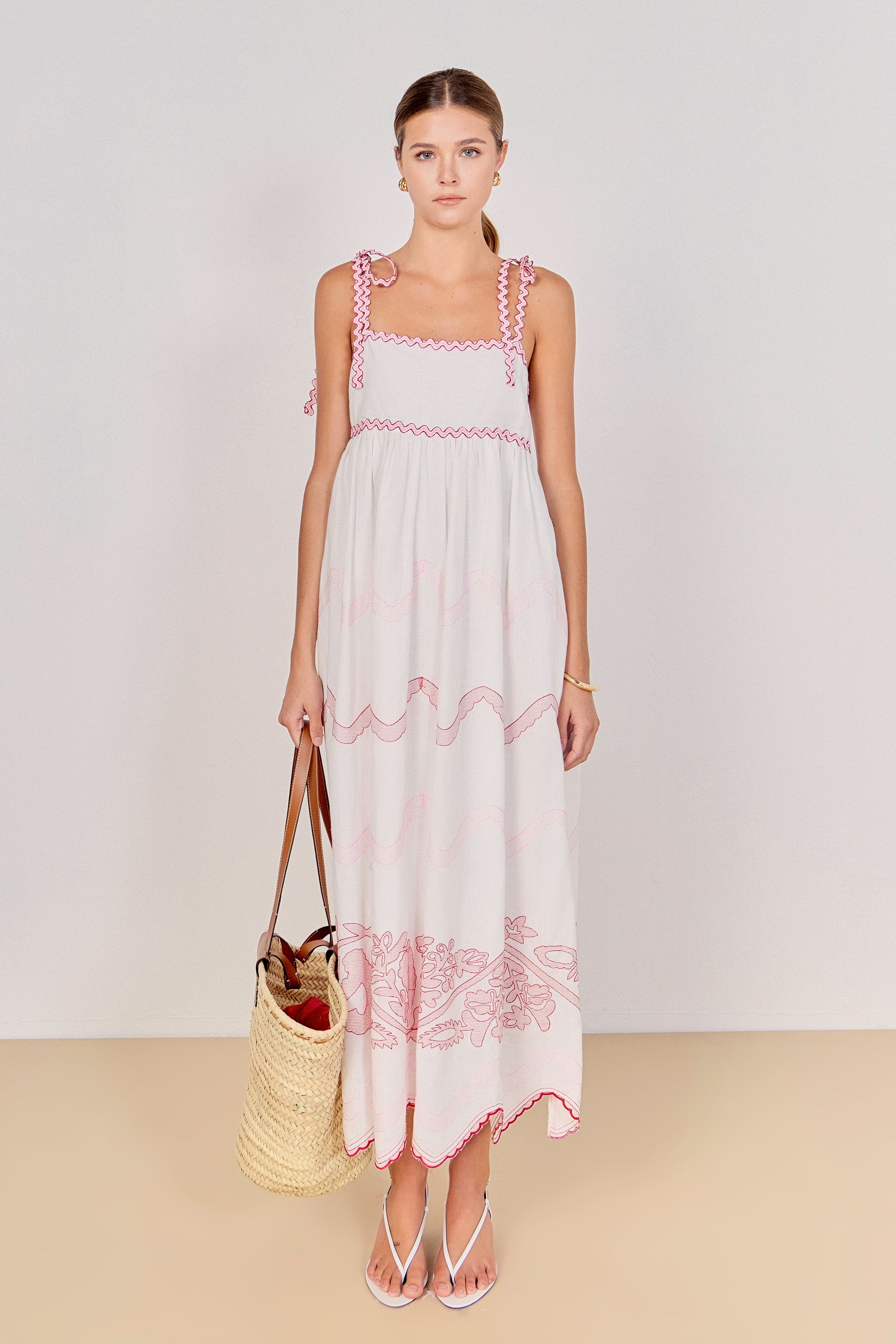 ENGLISH FACTORY - The Elodie Embroidered Maxi Dress - DRESSES available at Objectrare