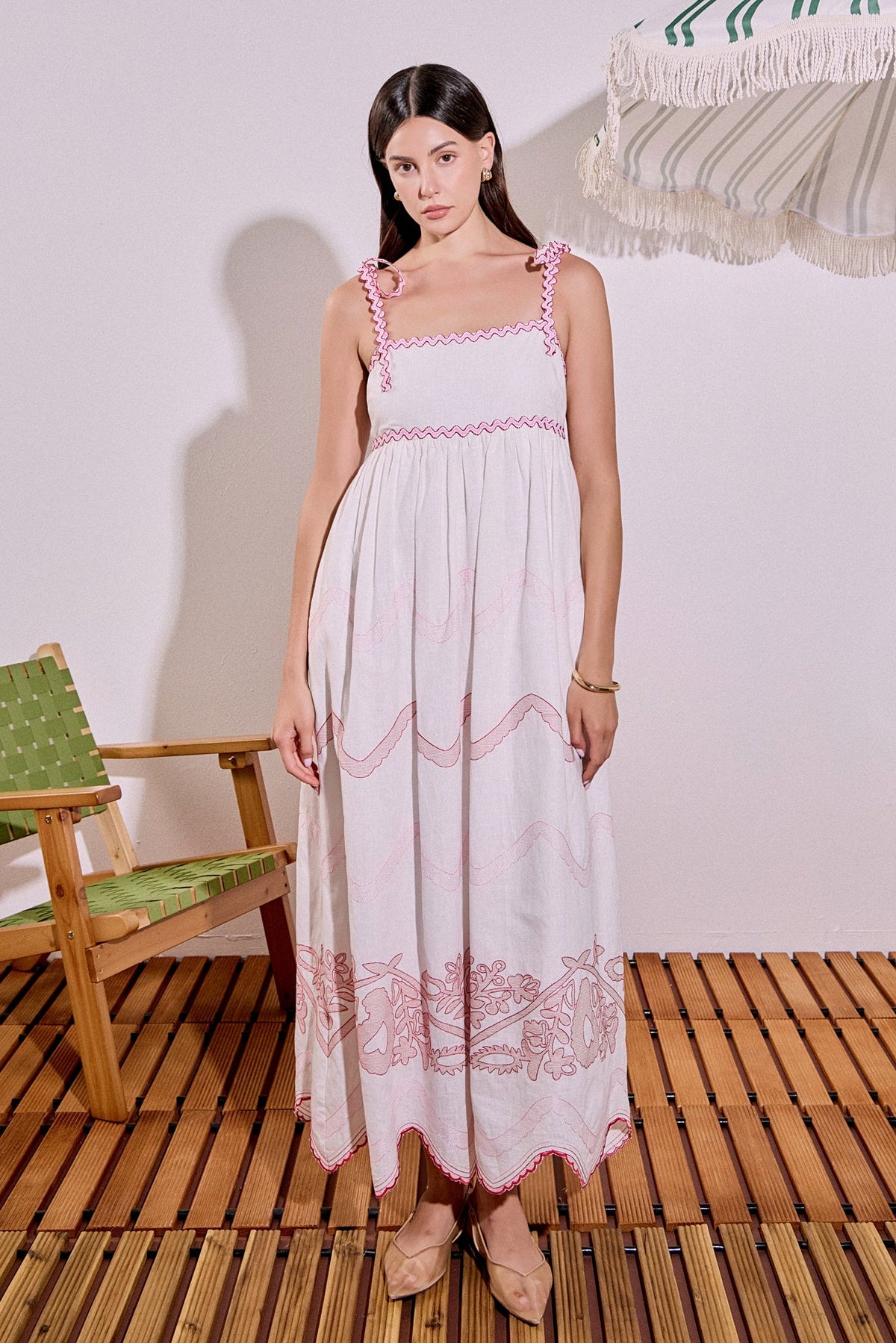 The Elodie Embroidered Maxi Dress