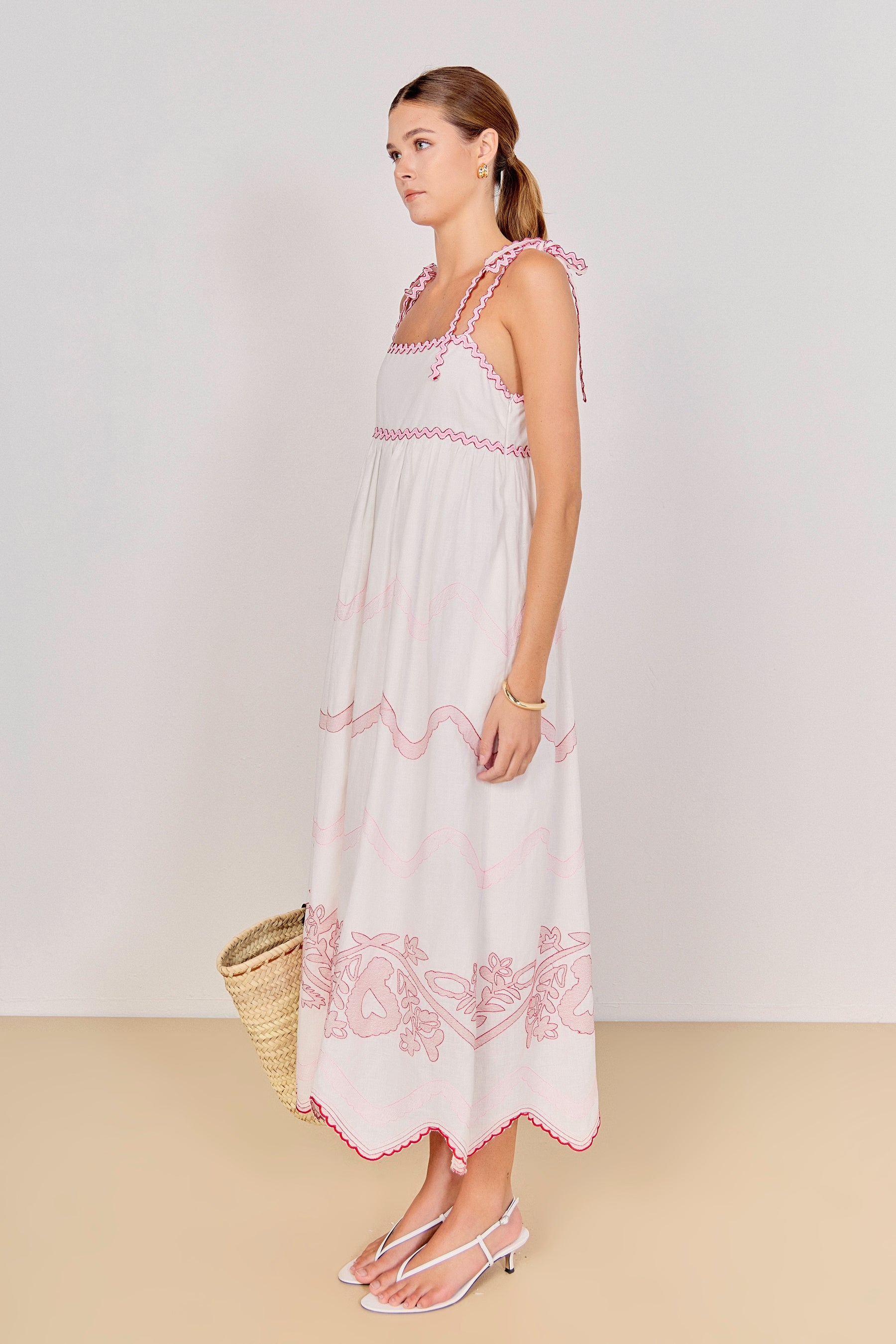 ENGLISH FACTORY - The Elodie Embroidered Maxi Dress - DRESSES available at Objectrare