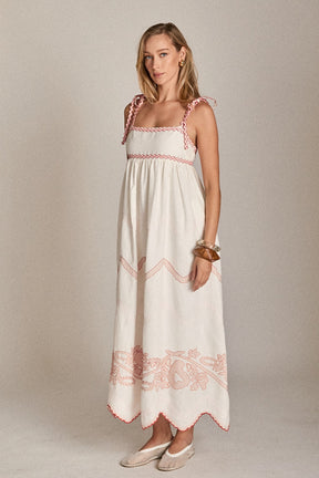 ENGLISH FACTORY - The Elodie Embroidered Maxi Dress - DRESSES available at Objectrare