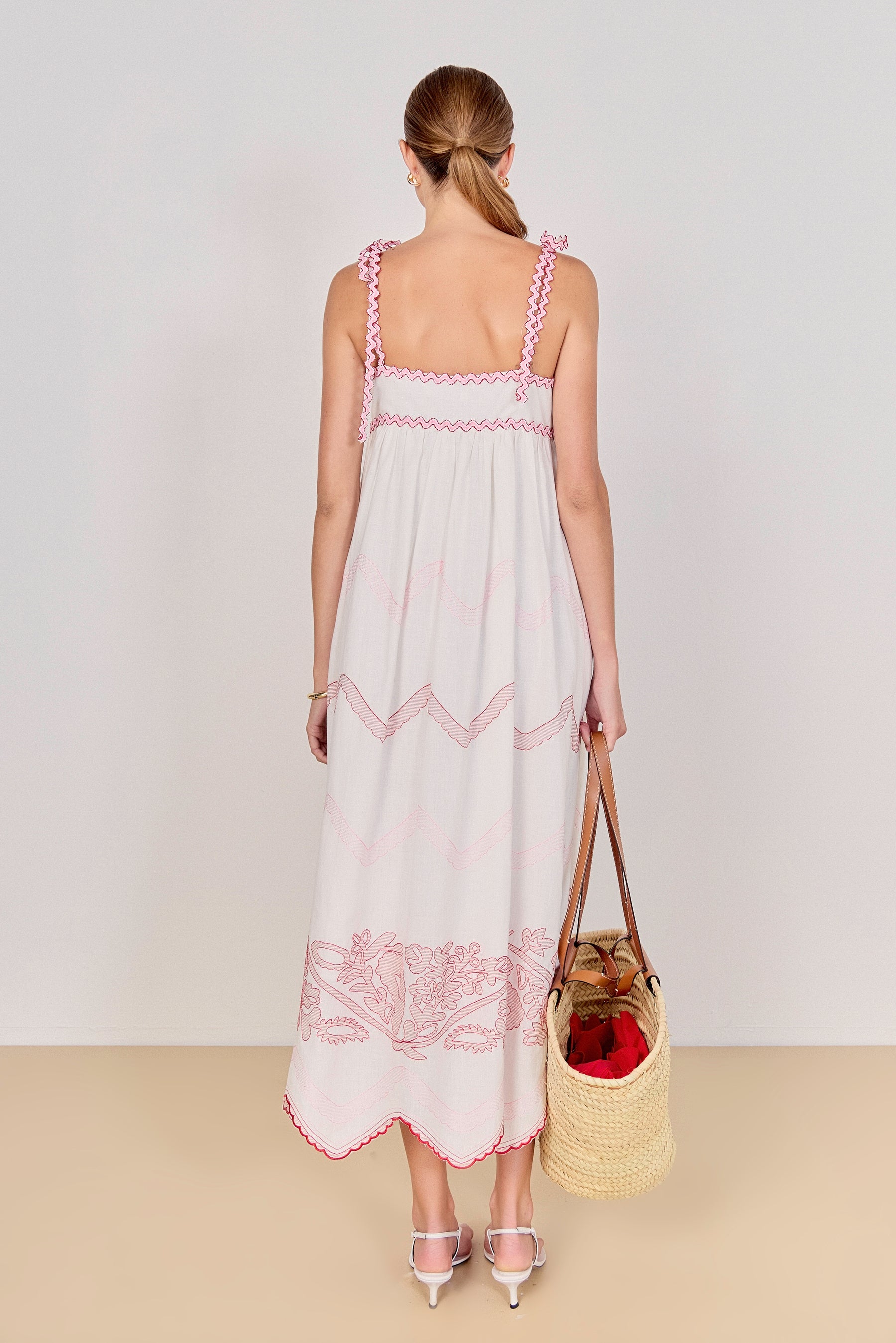 ENGLISH FACTORY - The Elodie Embroidered Maxi Dress - DRESSES available at Objectrare