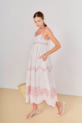 ENGLISH FACTORY - The Elodie Embroidered Maxi Dress - DRESSES available at Objectrare