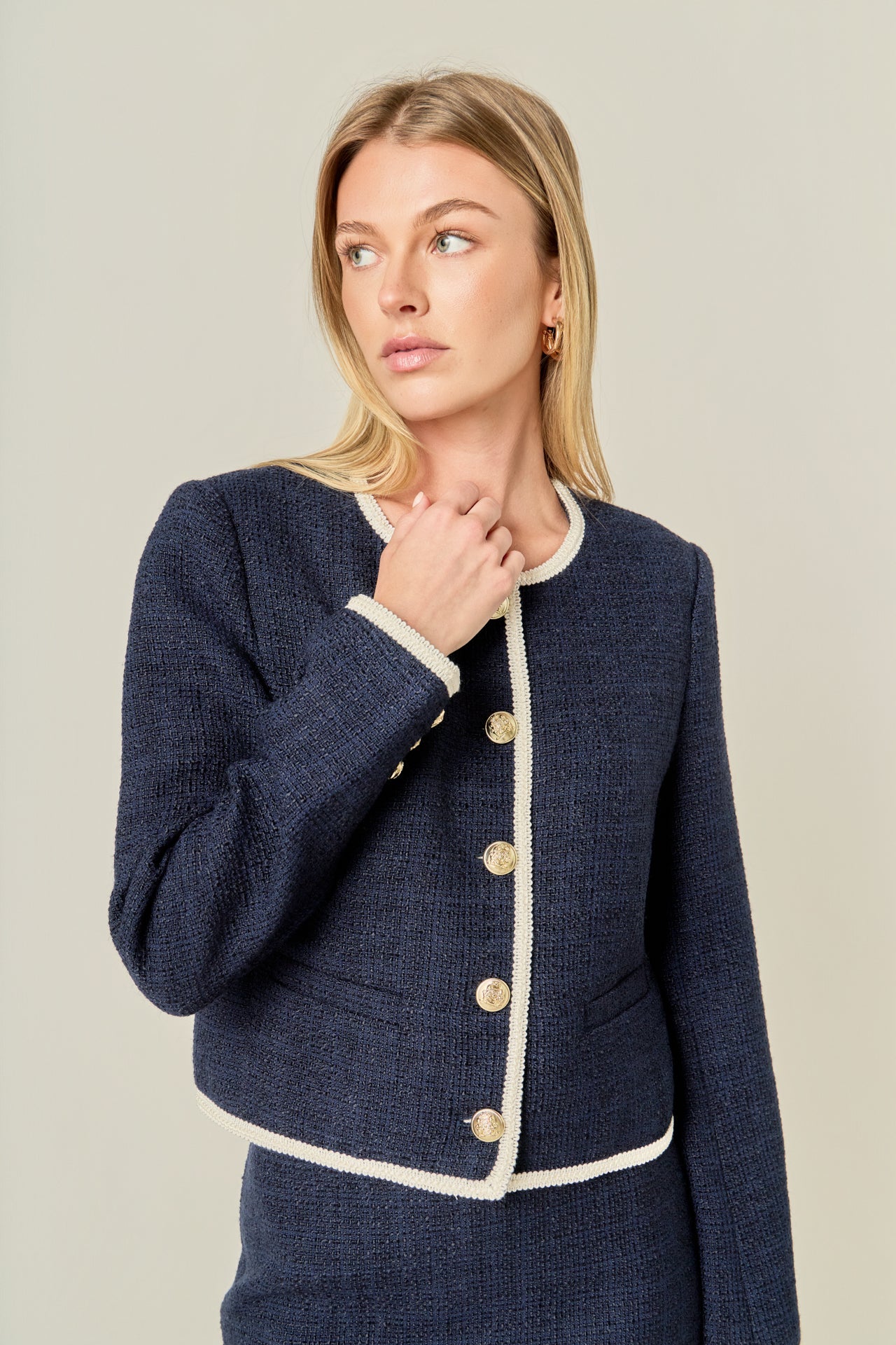 ENGLISH FACTORY - Blair Tweed Jacket - JACKETS available at Objectrare