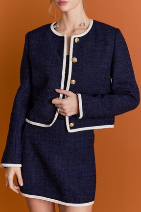 ENGLISH FACTORY - Blair Tweed Skirt - SKIRTS available at Objectrare