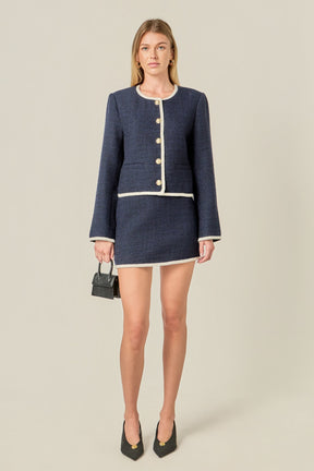 ENGLISH FACTORY - Blair Tweed Skirt - SKIRTS available at Objectrare