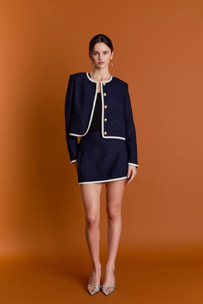 ENGLISH FACTORY - Blair Tweed Skirt - SKIRTS available at Objectrare