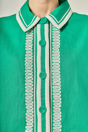 ENGLISH FACTORY - The Giselle Embroidered Jacket - JACKETS available at Objectrare
