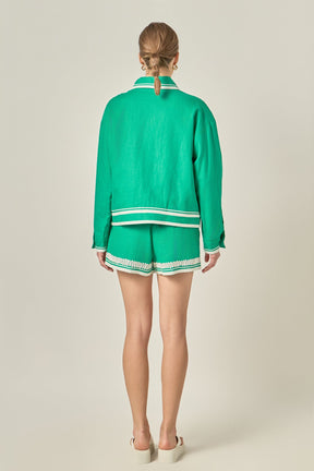 ENGLISH FACTORY - The Giselle Embroidered Shorts - SHORTS available at Objectrare