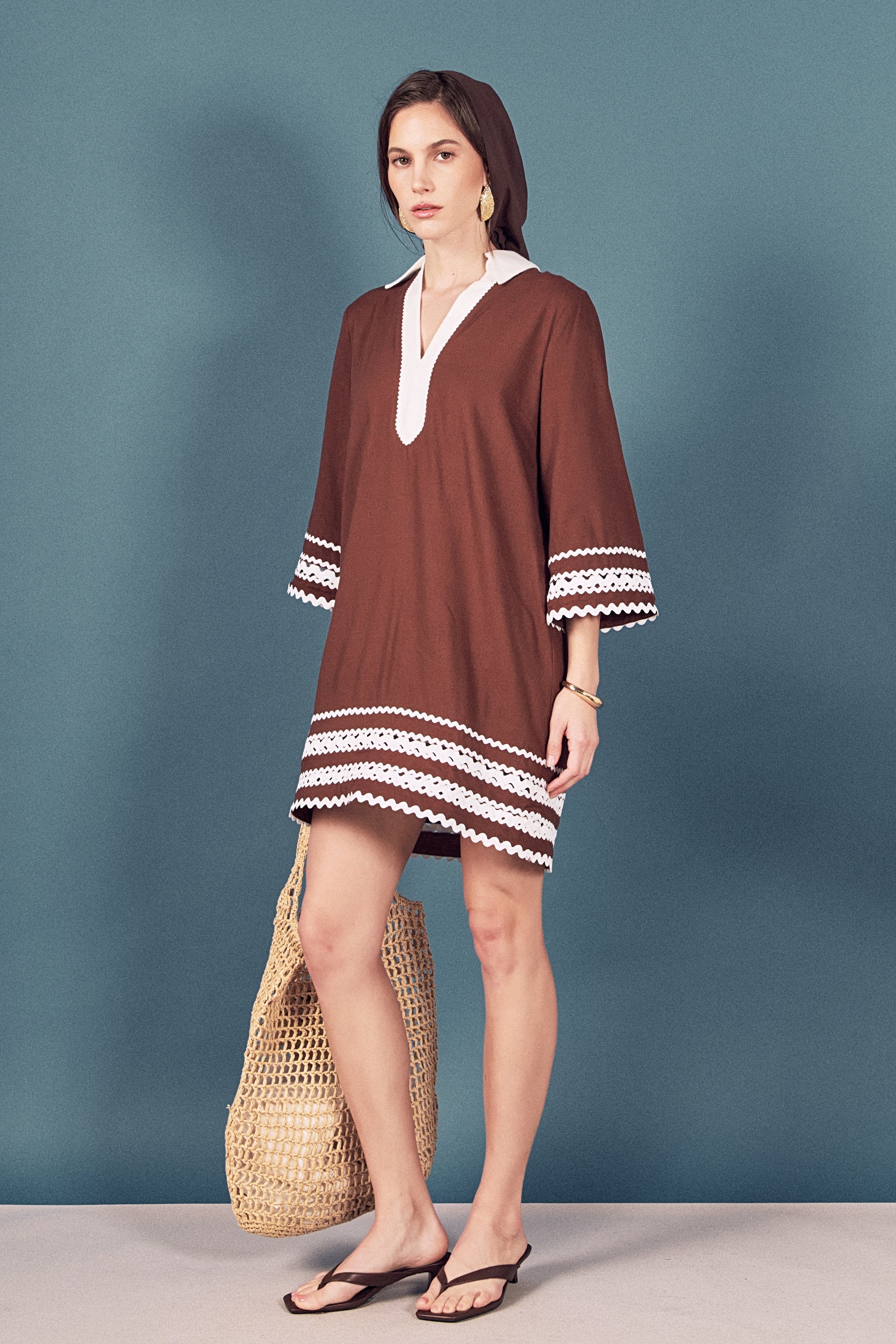 ENGLISH FACTORY - Ric Rac Tunic Mini Dress - DRESSES available at Objectrare