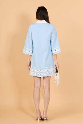ENGLISH FACTORY - Ric Rac Tunic Mini Dress - DRESSES available at Objectrare