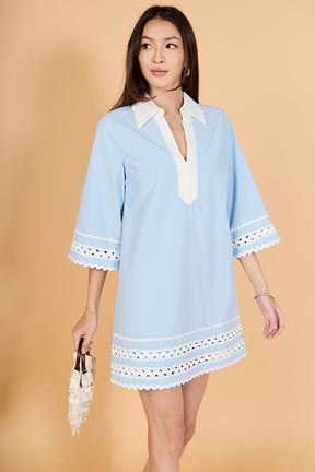 ENGLISH FACTORY - Ric Rac Tunic Mini Dress - DRESSES available at Objectrare