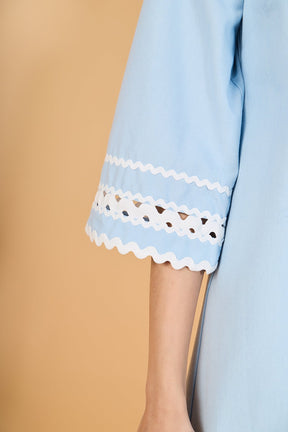 ENGLISH FACTORY - Ric Rac Tunic Mini Dress - DRESSES available at Objectrare
