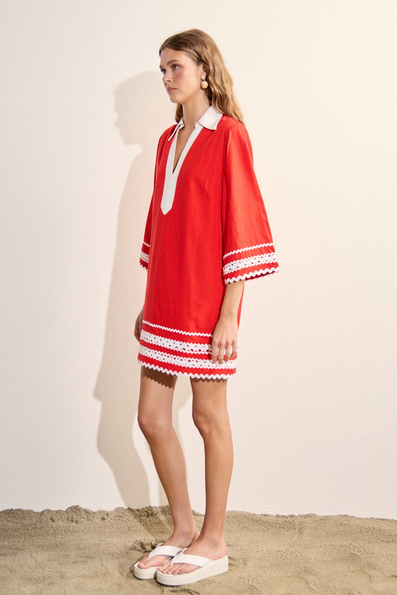ENGLISH FACTORY - Ric Rac Tunic Mini Dress - DRESSES available at Objectrare