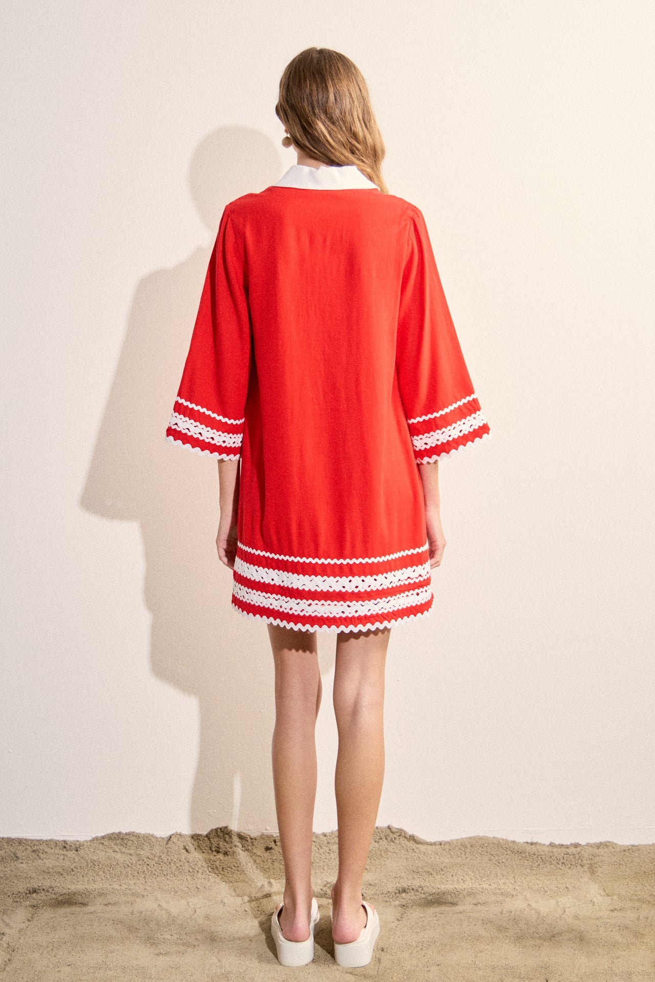 ENGLISH FACTORY - Ric Rac Tunic Mini Dress - DRESSES available at Objectrare