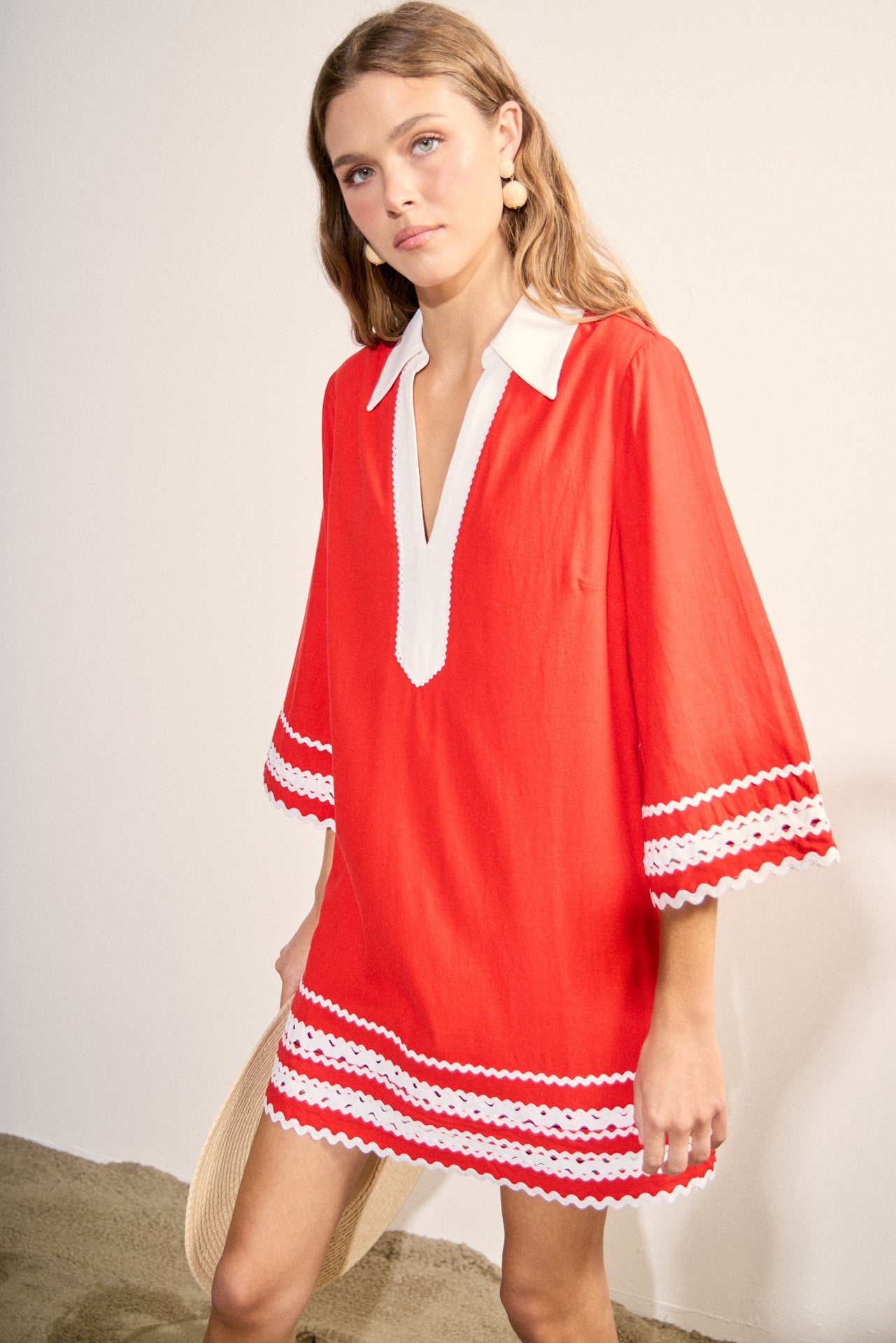 ENGLISH FACTORY - Ric Rac Tunic Mini Dress - DRESSES available at Objectrare