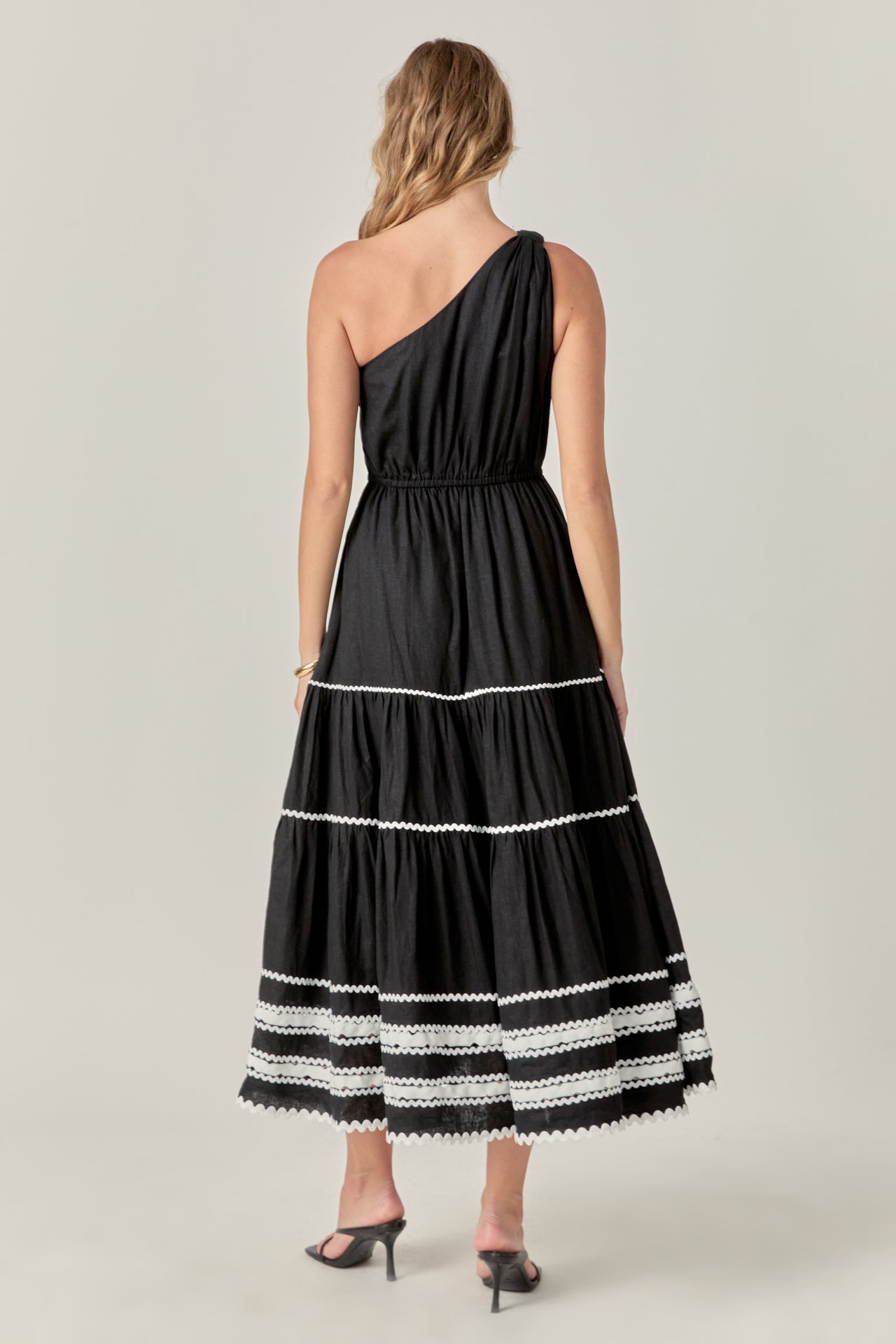 ENGLISH FACTORY - Scallop Detailed One Shoulder Maxi Dress - DRESSES available at Objectrare