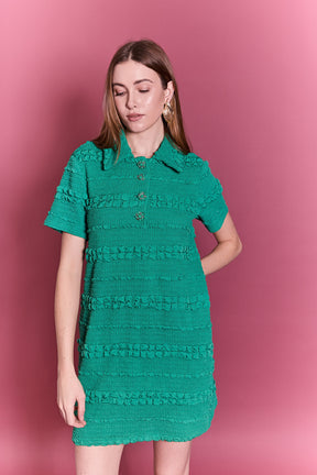 ENGLISH FACTORY - Textured Mini Dress - DRESSES available at Objectrare