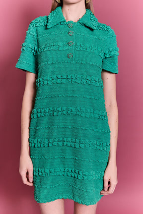 ENGLISH FACTORY - Textured Mini Dress - DRESSES available at Objectrare