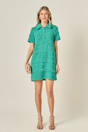 ENGLISH FACTORY - Textured Mini Dress - DRESSES available at Objectrare