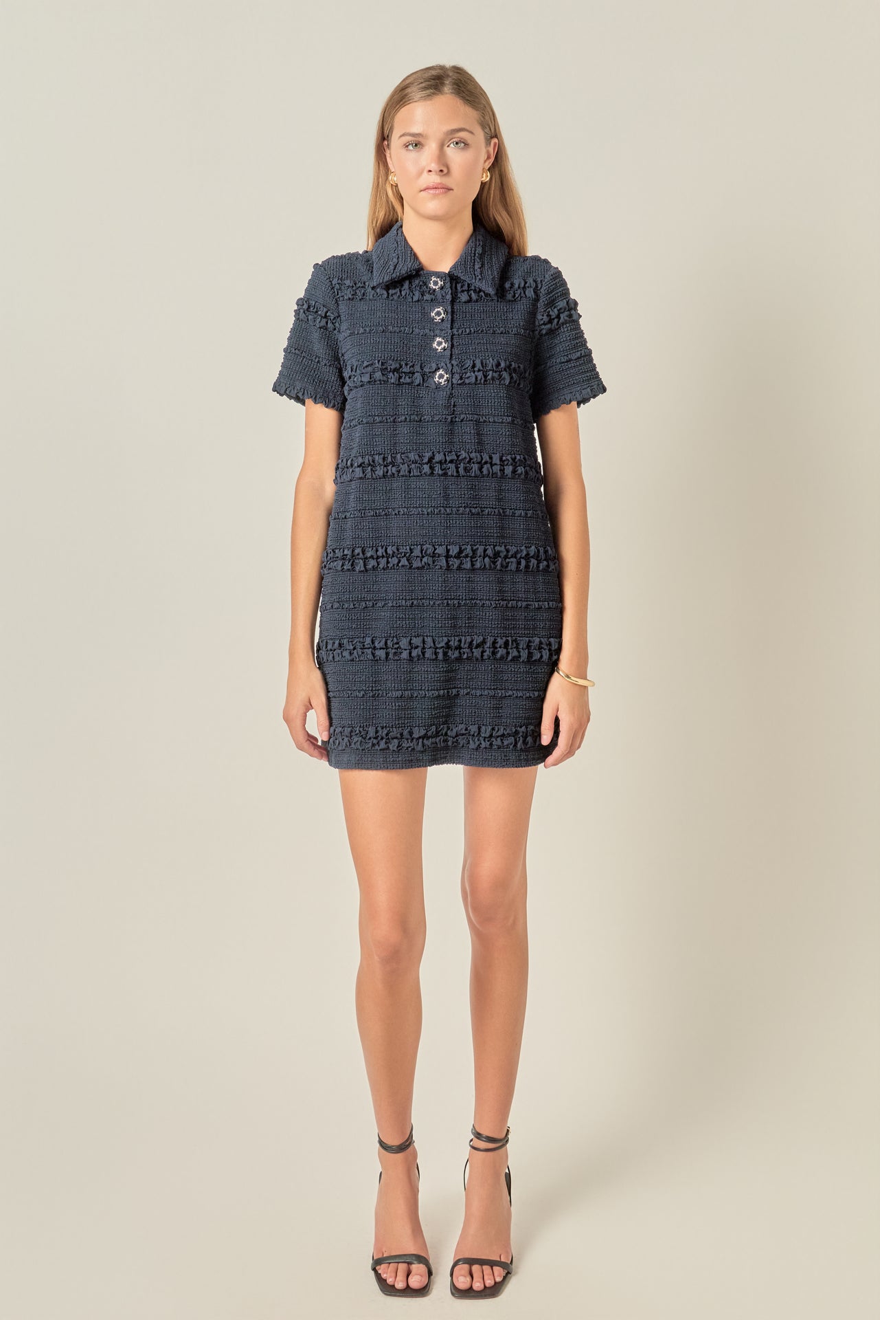 ENGLISH FACTORY - Textured Mini Dress - DRESSES available at Objectrare